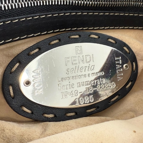 Fendi Embroidered Suede Baguette Shoulder Bag - Picture 7 of 9